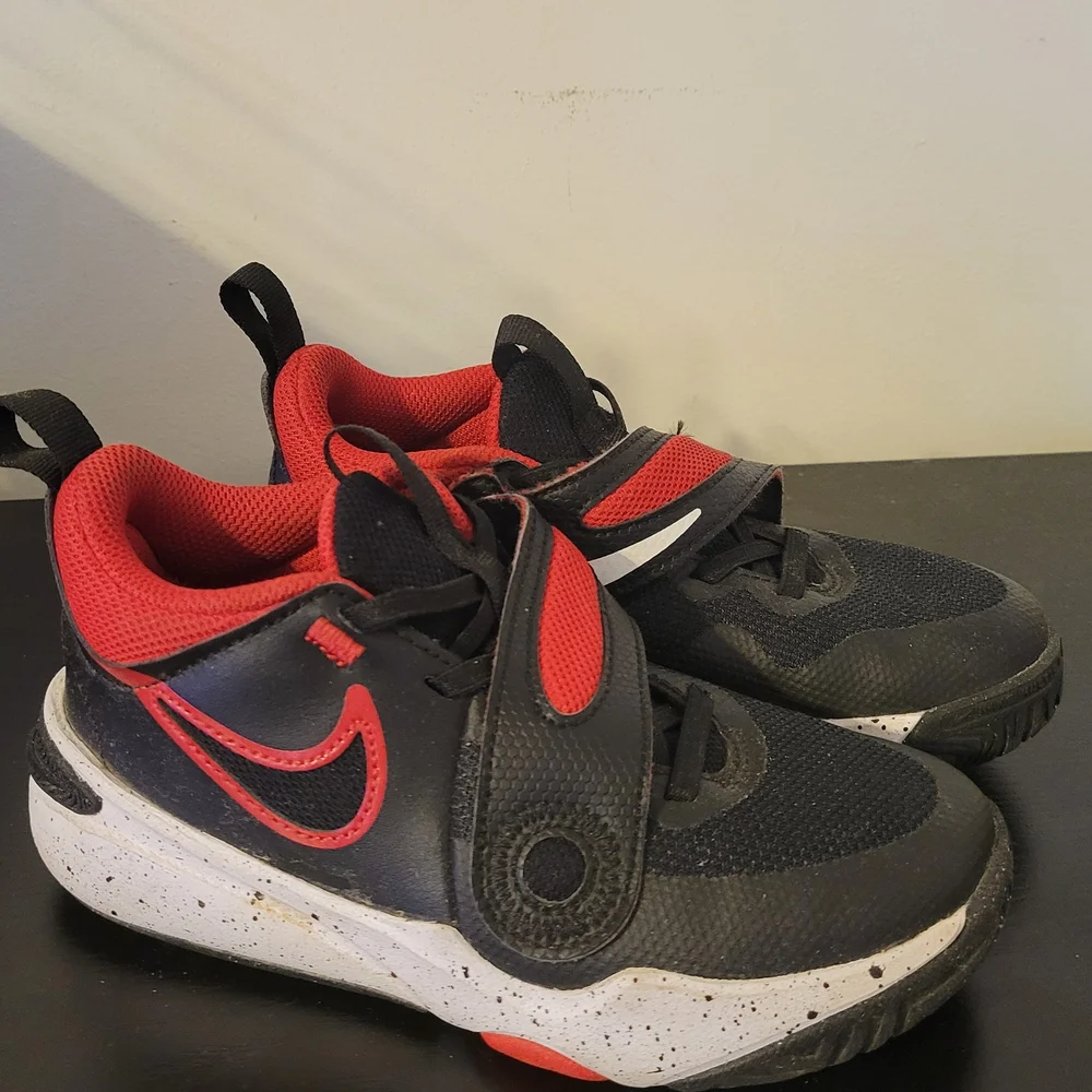 Nike Kids Black and Red Athletic Shoes - Brand: